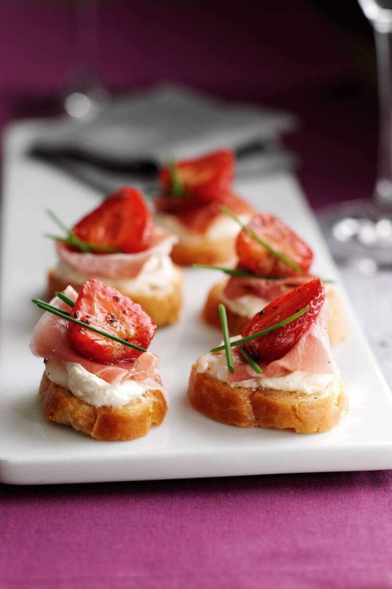 Strawberry And Parma Ham Crostini Recipe