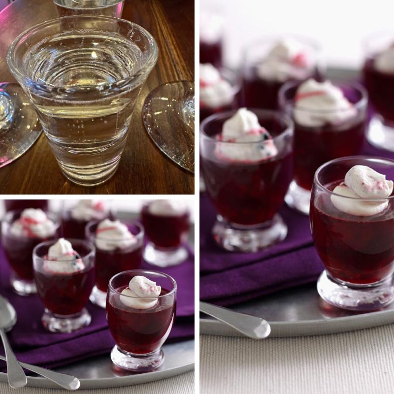 Mini Vodka and Blackberry Jellies
