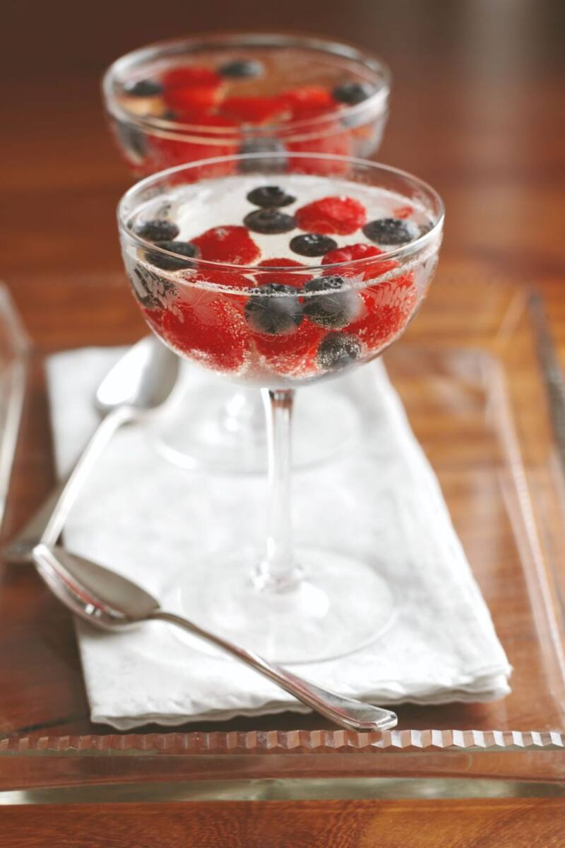 Raspberry And Blueberry Champagne Jellies
