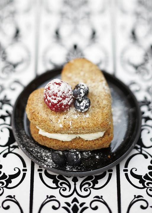 Raspberry Shortcake Hearts