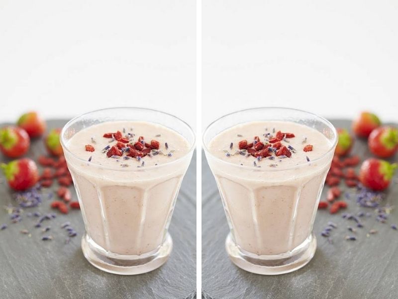Provamel Lime And Lemon Balm Yogurt Smoothie With Lavender And Goji Berries