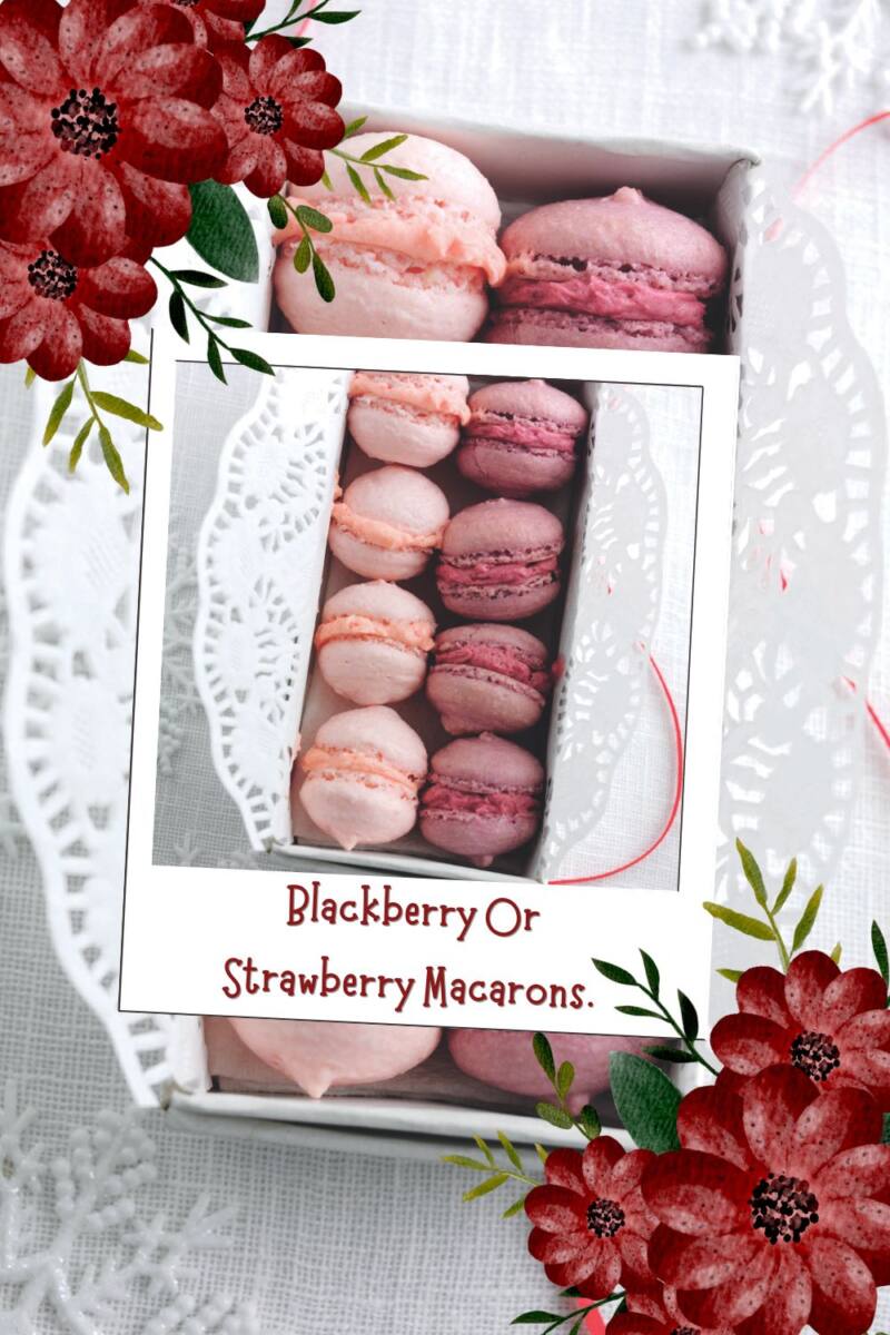 Blackberry Or Strawberry Macarons: Perfect Homemade Gifts Afternoon tea