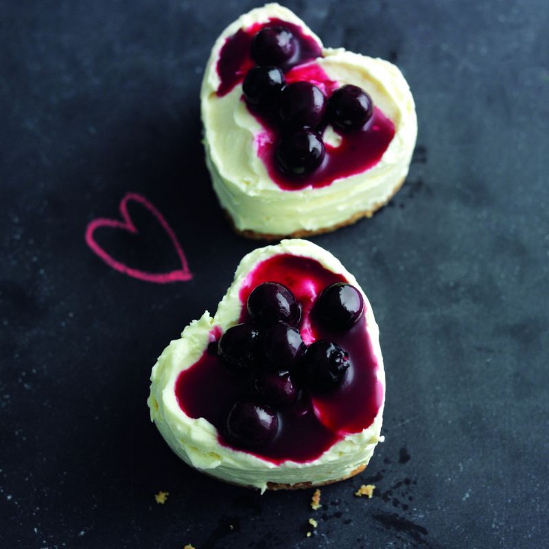 Mini Blueberry Cheesecakes