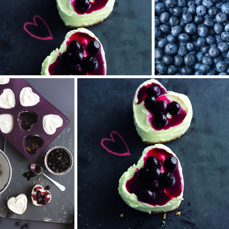 Mini Blueberry Cheesecakes