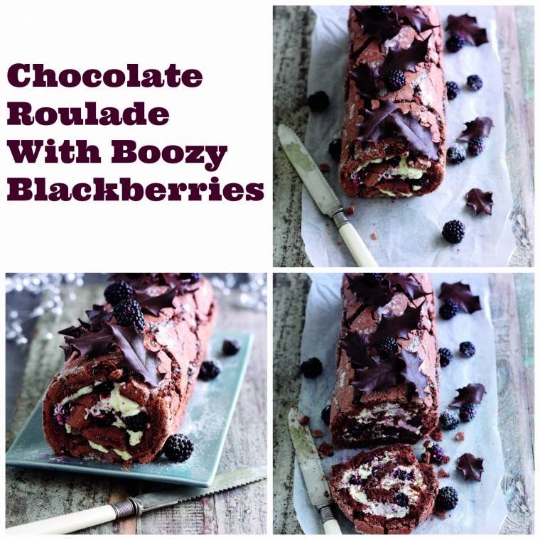 How To Make An Chocolate Roulade With Boozy Blackberries