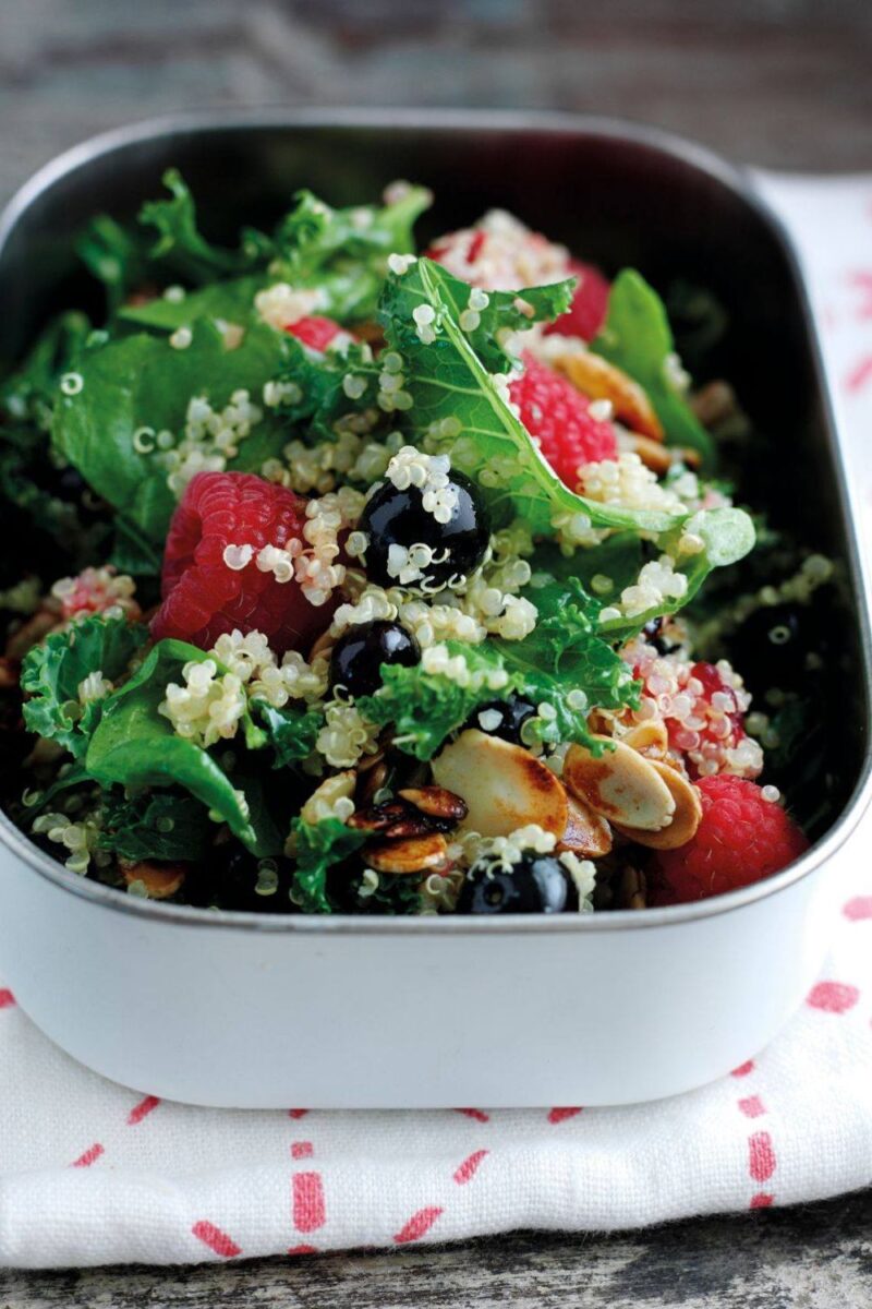 Energy Boosting Kale, Quinoa And Berry Salad