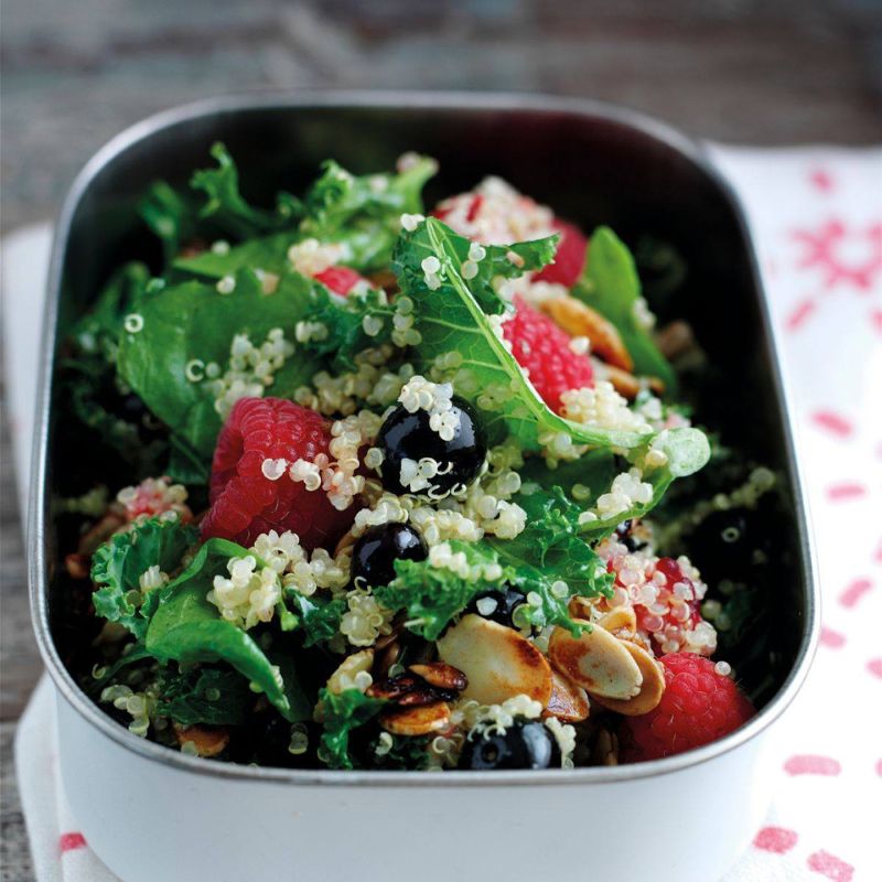 Energy Boosting Kale, Quinoa And Berry Salad