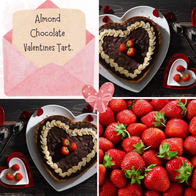 Almond Chocolate Valentines Tart Recipe
