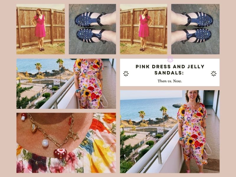Pink Dress And Jelly Sandals: Then vs. Now Pink Dress And Jelly Sandals: Then vs. Now