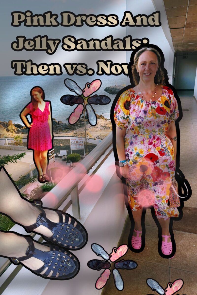 Pink Dress And Jelly Sandals: Then vs. Now Pink Dress And Jelly Sandals: Then vs. Now