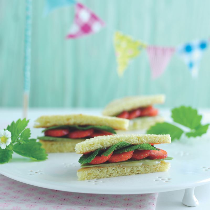 Strawberry Sandwich For An Alice In Wonderland Afternoon Tea Party