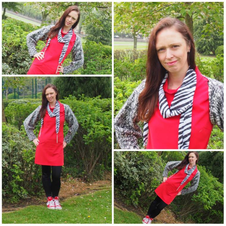 Black And White Zebra Scarf Necklace