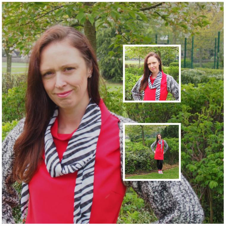 Black And White Zebra Scarf Necklace