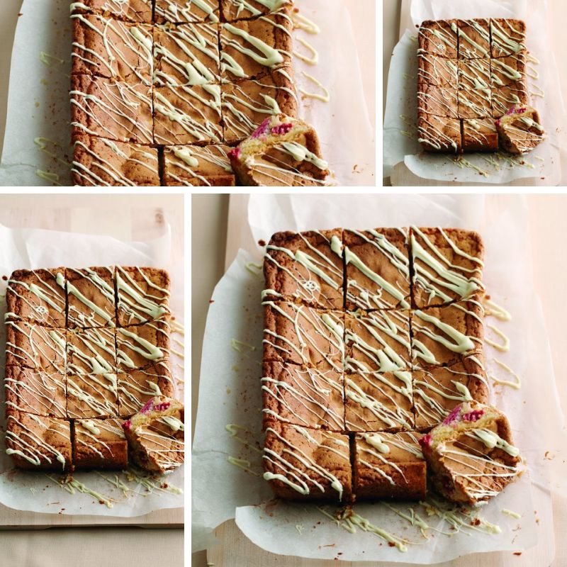 White Chocolate And Raspberry Blondies