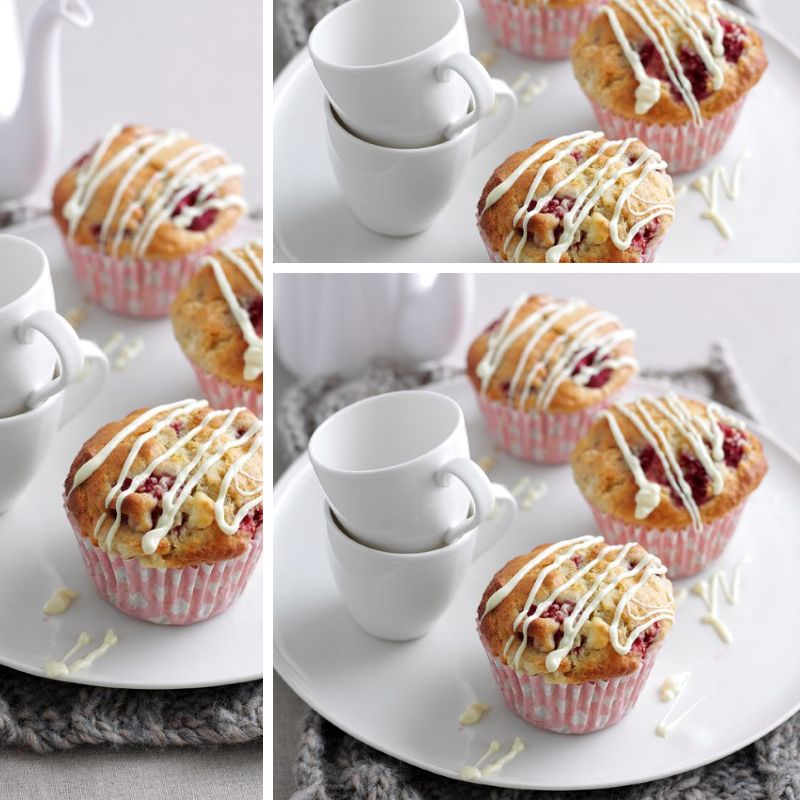 Raspberry And White Chocolate Muffins