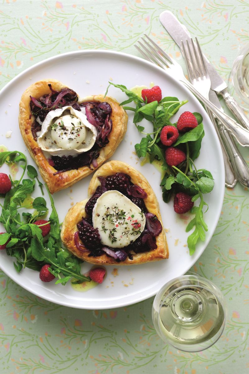 Valentine's Day Blackberry & Goat’s Cheese Tarts