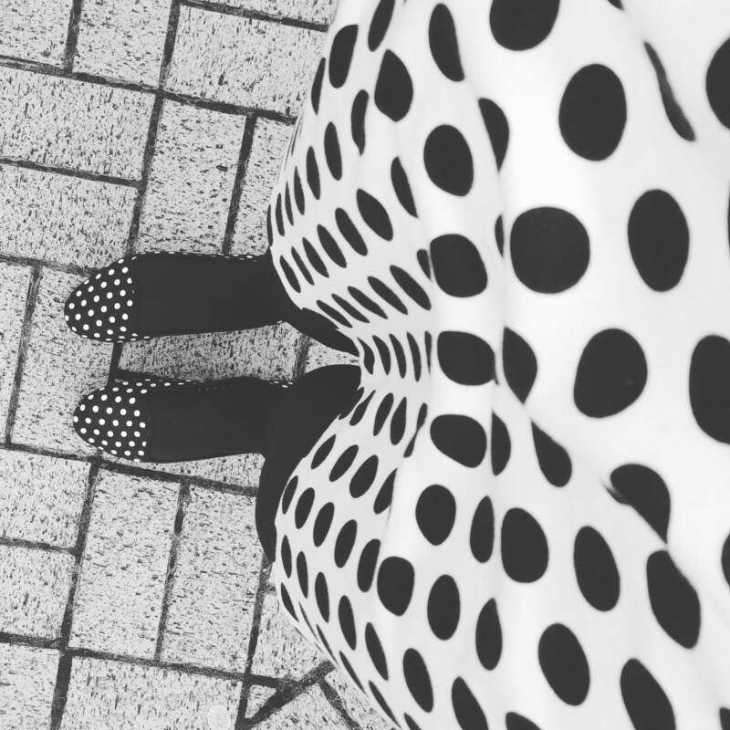 White And Black Polka Dot Dress Black And White Polka Dot Shoes