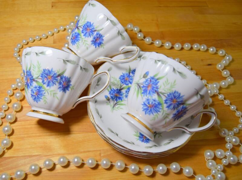 Shabby Chic Style China Cups And Pearls