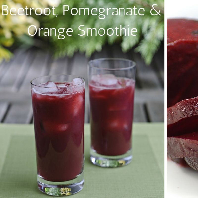 Beetroot, Pomegranate And Orange Smoothie Beetroot, Pomegranate And Orange Smoothie