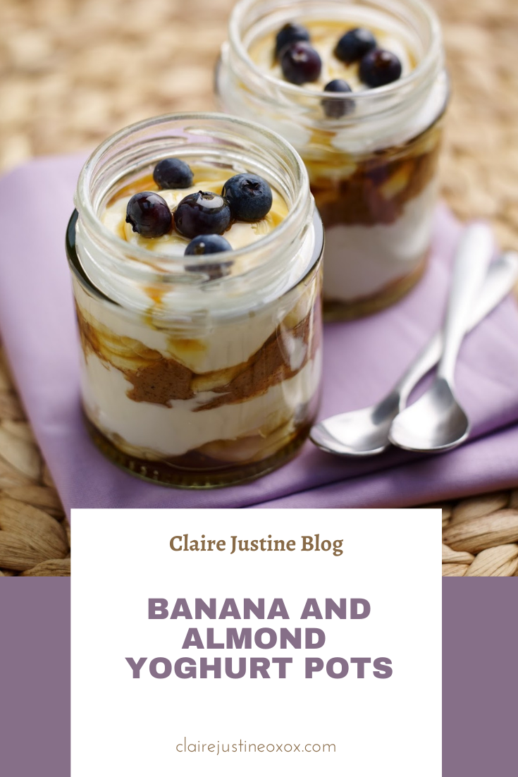 Banana And Almond Yoghurt Pots