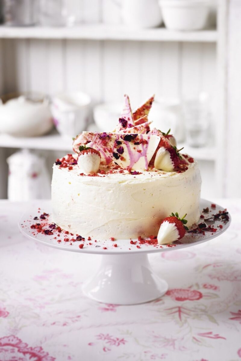 Martha's Strawberry, Champagne And Rose Cake Martha's Strawberry, Champagne And Rose Cake