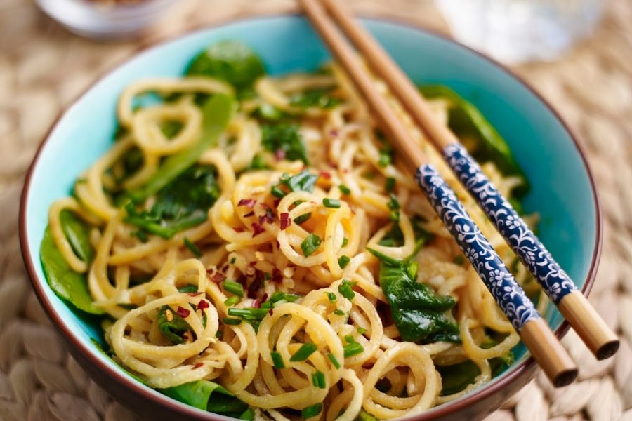 Sweet Potato Noodles With Cashew Butter