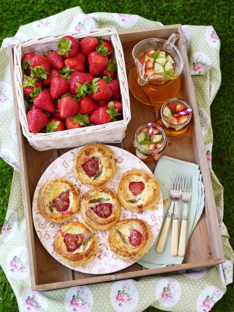 10 Amazing Strawberry Recipes For Summer Strawberry And British Asparagus Mini Quiches.