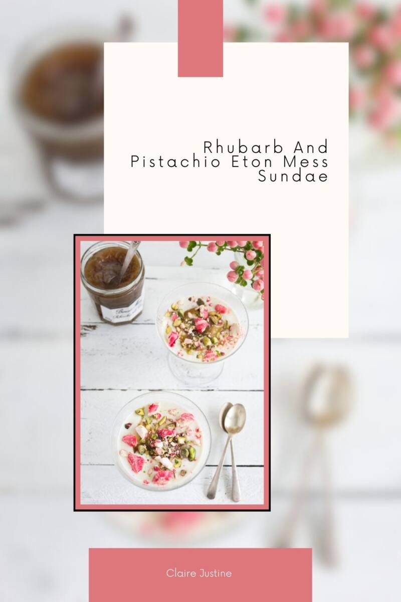 Rhubarb And Pistachio Eton Mess Sundae