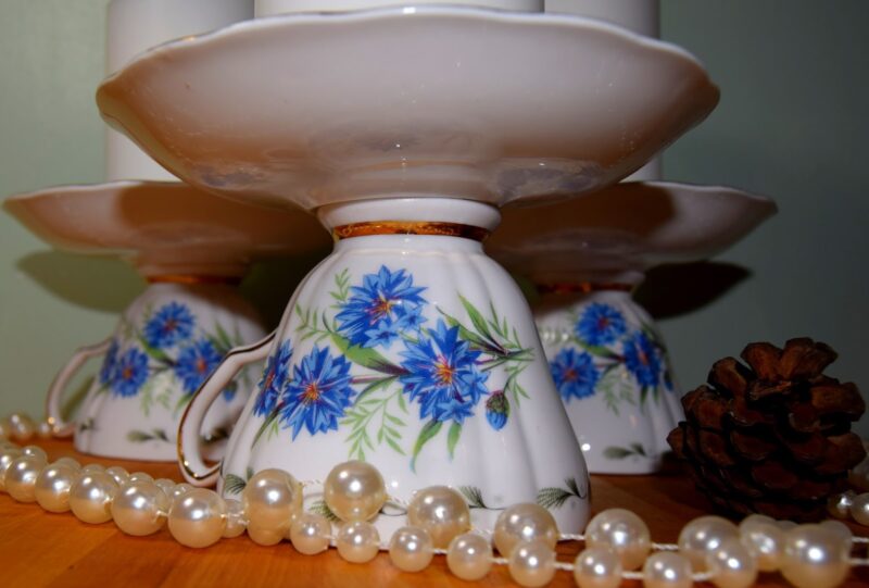 Cottagecore Charm: Upcycled China Cup Candle Holders