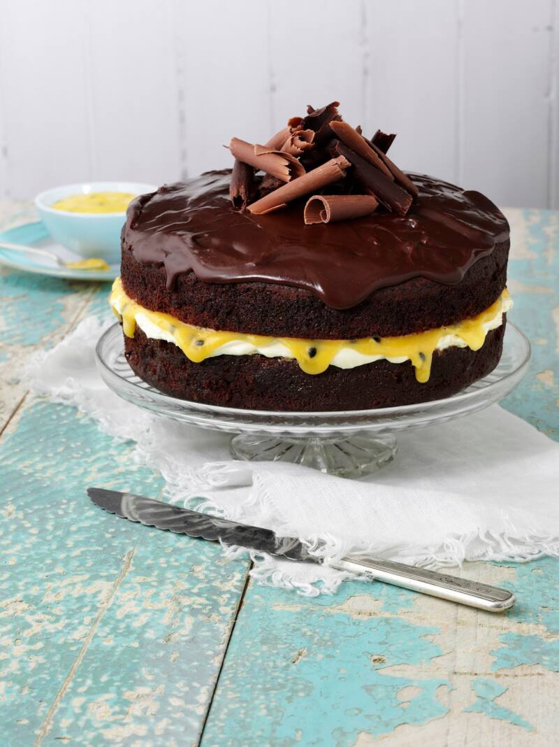 How To Make A Divine Chocolate And Passionfruit Curd Layer Cake