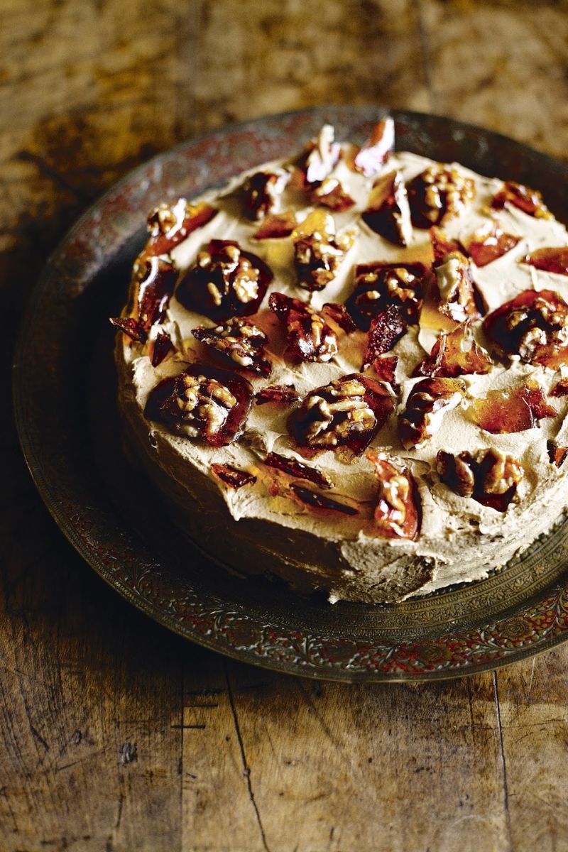 Classic Coffee And Walnut Cake Coffee, Cardamom And Walnut Cake