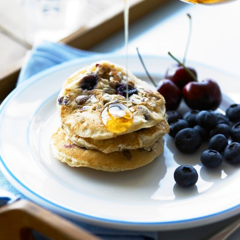 Fruity Pancakes Made With A Yummy Yogurt Batter