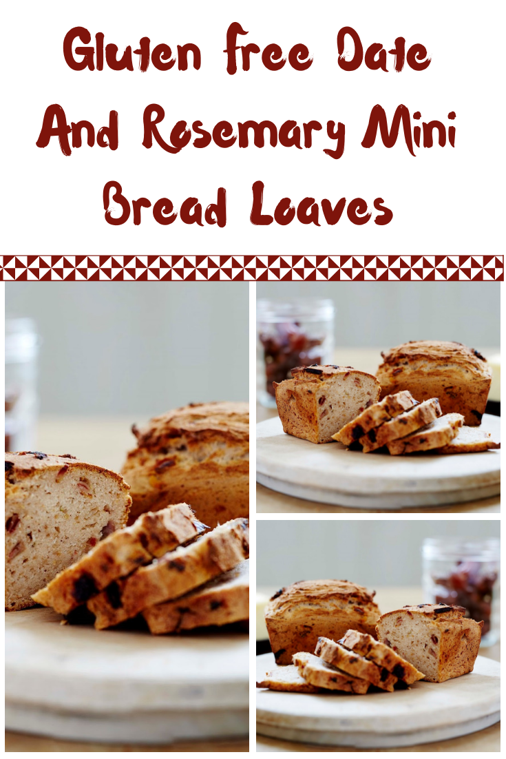 Gluten Free Date and Rosemary Mini Bread Loaves