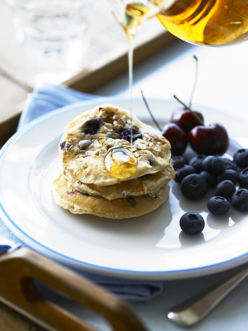 Fruity Pancakes Made With A Yummy Yogurt Batter