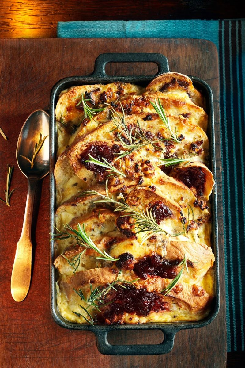 Savoury Cheese Bread & Butter Pudding