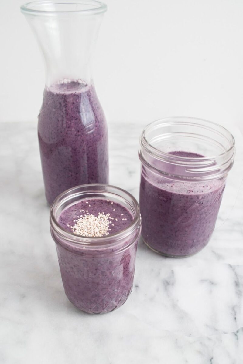 How To Make A Maple, Blueberry And Almond Butter Smoothie