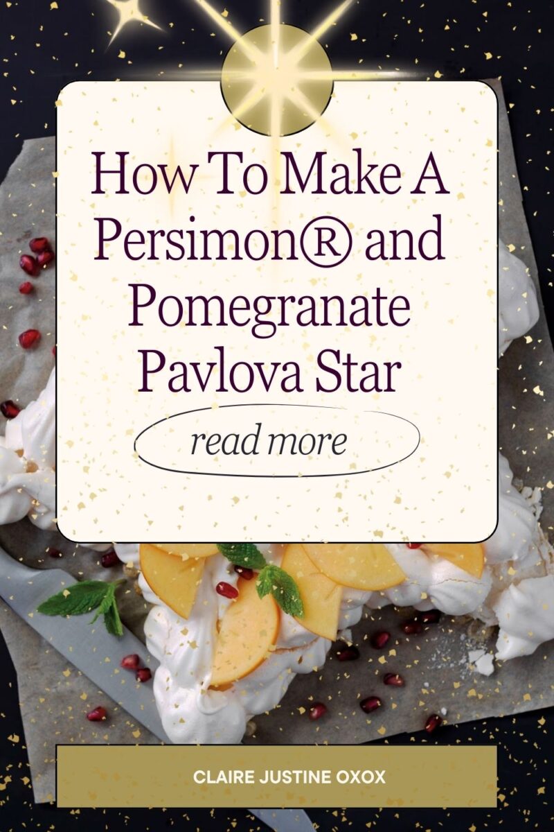 How To Make A Persimon® and Pomegranate Pavlova Star