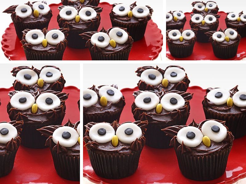 Tweet Owl Cupcakes