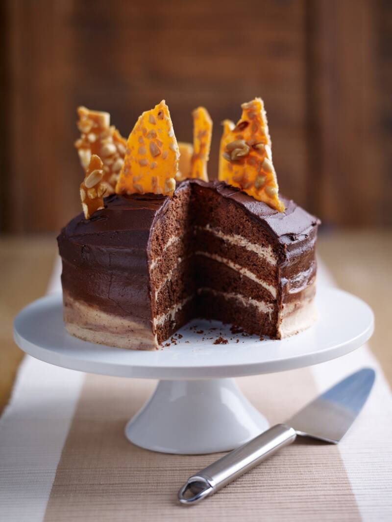 Ombre Chocolate Peanut Butter Celebration Cake