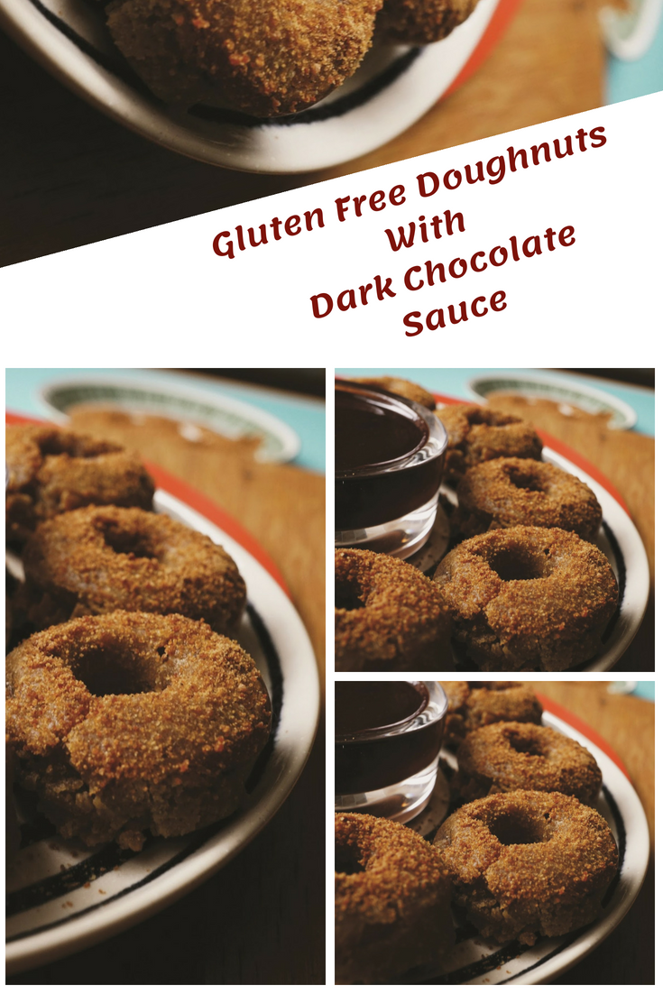 Gluten Free Doughnuts With Dark Chocolate Sauce