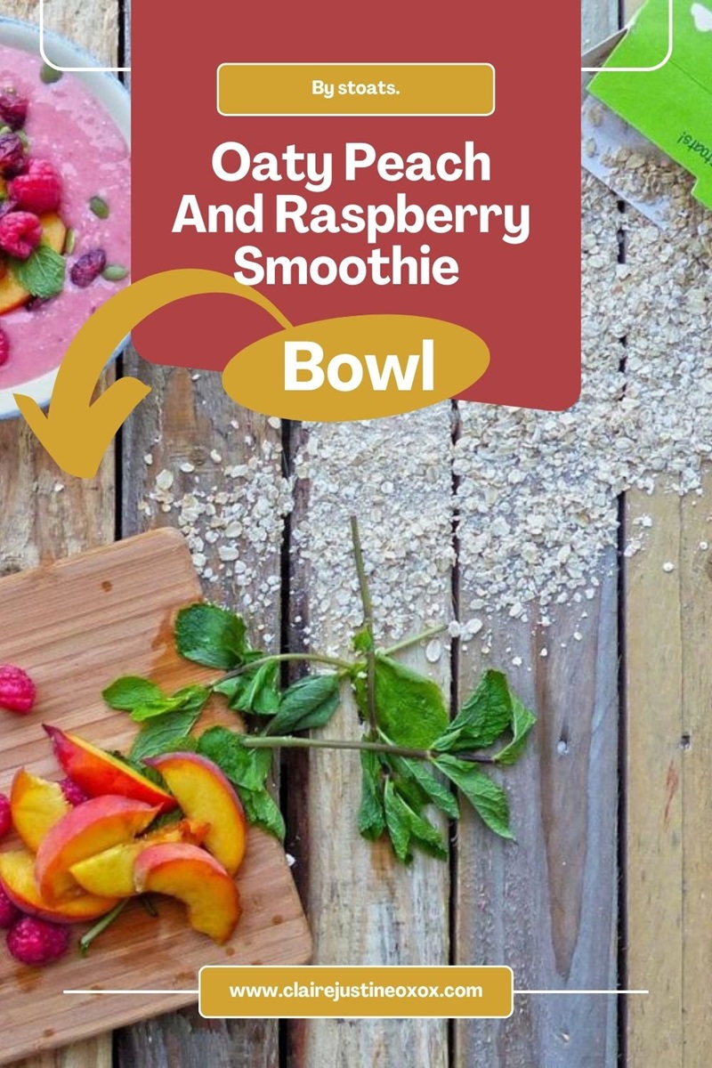 How To Make Oaty Peach And Raspberry Smoothie Bowl