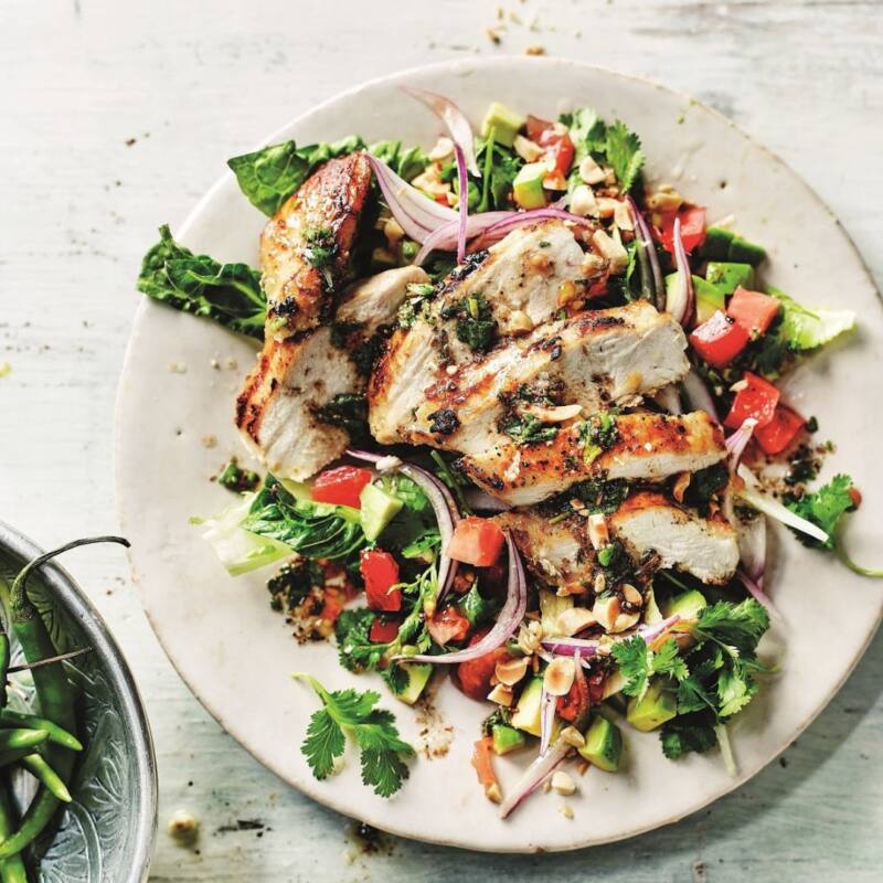 Griddled Chopped Chicken Salad Recipe Created By Anjum Anand