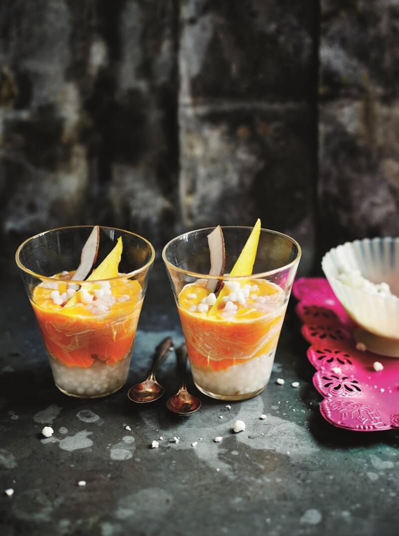How To Make Chilled Mango, Coconut And “Pearl” Puddings How To Make Chilled Mango, Coconut And “Pearl” Puddings