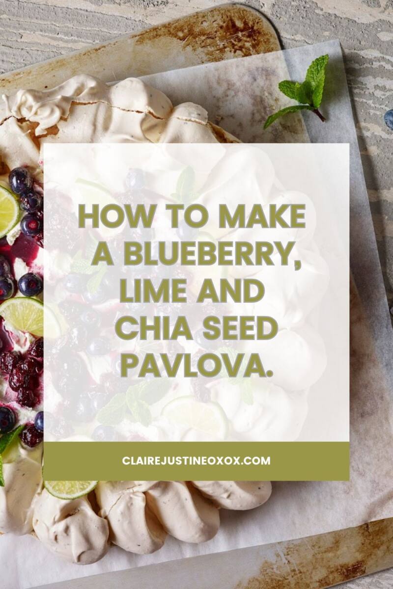 How To Make A Blueberry, Lime and Chia Seed Pavlova