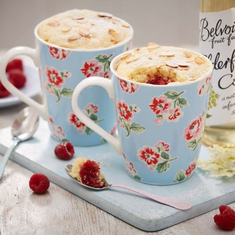 How To Make Elderflower Bakewell Mug Cakes