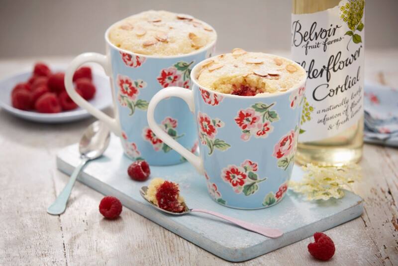 How To Make Elderflower Bakewell Mug Cakes