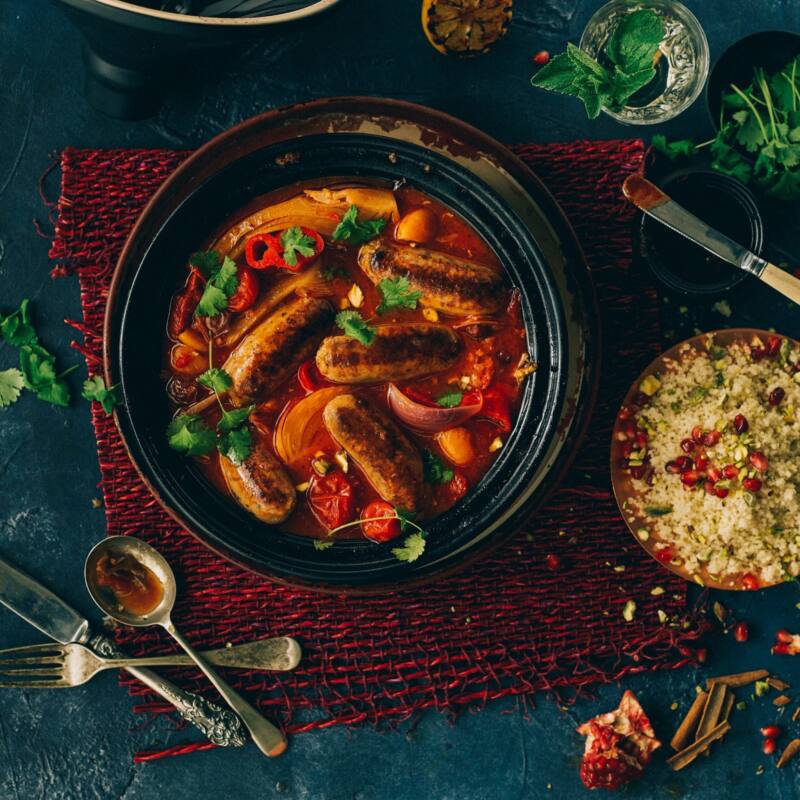 How To Make Moroccan Sausage And Pepper Tagine