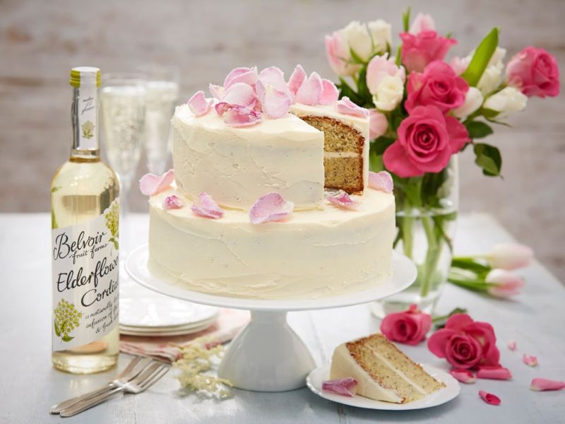 Elderflower, Lemon And Poppy Seed Layered Cake