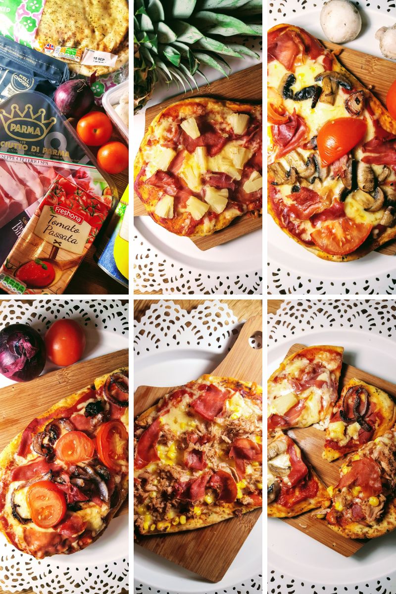 4 Quick And Easy Prosciutto di Parma Ham Naan Bread Pizzas. 