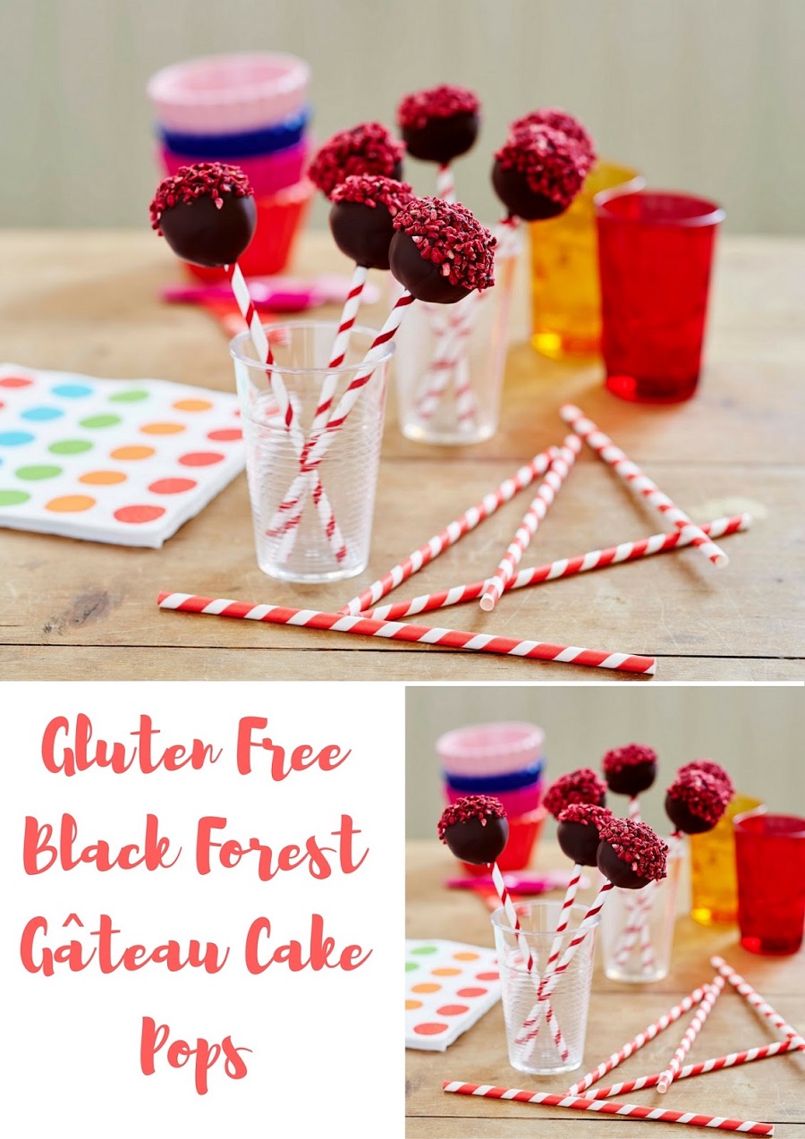 Gluten Free Black Forest Gâteau Cake Pops